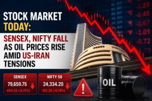Stock Market Today: Sensex, Nifty Fall as Oil Prices Rise Amid US-Iran Tensions