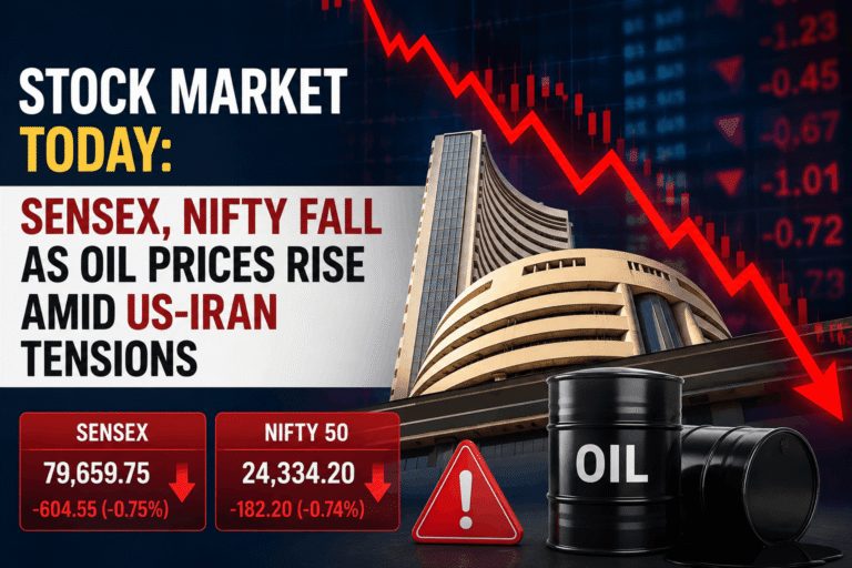 Stock Market Today: Sensex, Nifty Fall as Oil Prices Rise Amid US-Iran Tensions