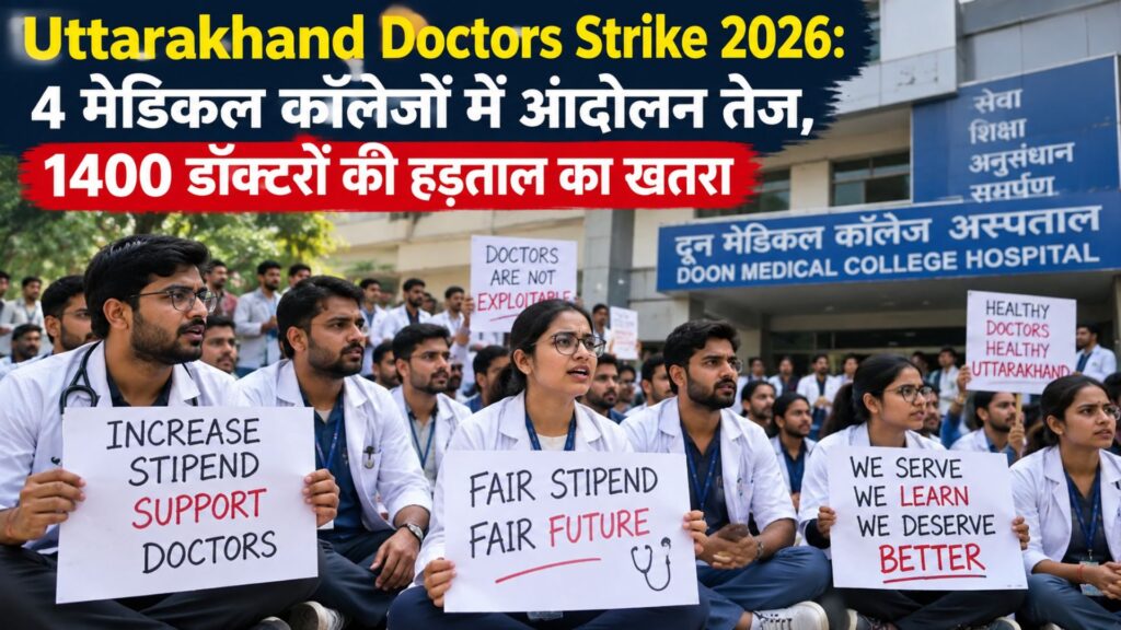 Uttarakhand Doctors Strike 2026: 4 मेडिकल कॉलेजों में आंदोलन तेज, 1400 डॉक्टरों की हड़ताल का खतरा