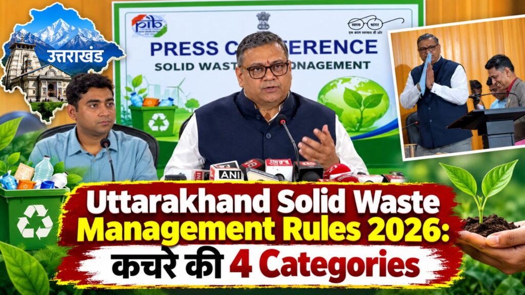 Uttarakhand Solid Waste Management Rules 2026: कचरे की 4 Categories, Bulk Waste Generators का Registration जरूरी