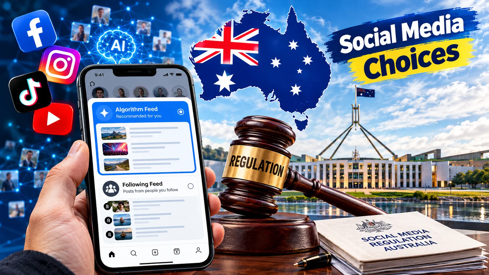 Australia’s My Feed My Way proposal would let users over 16 opt out of personalised social media algorithms
