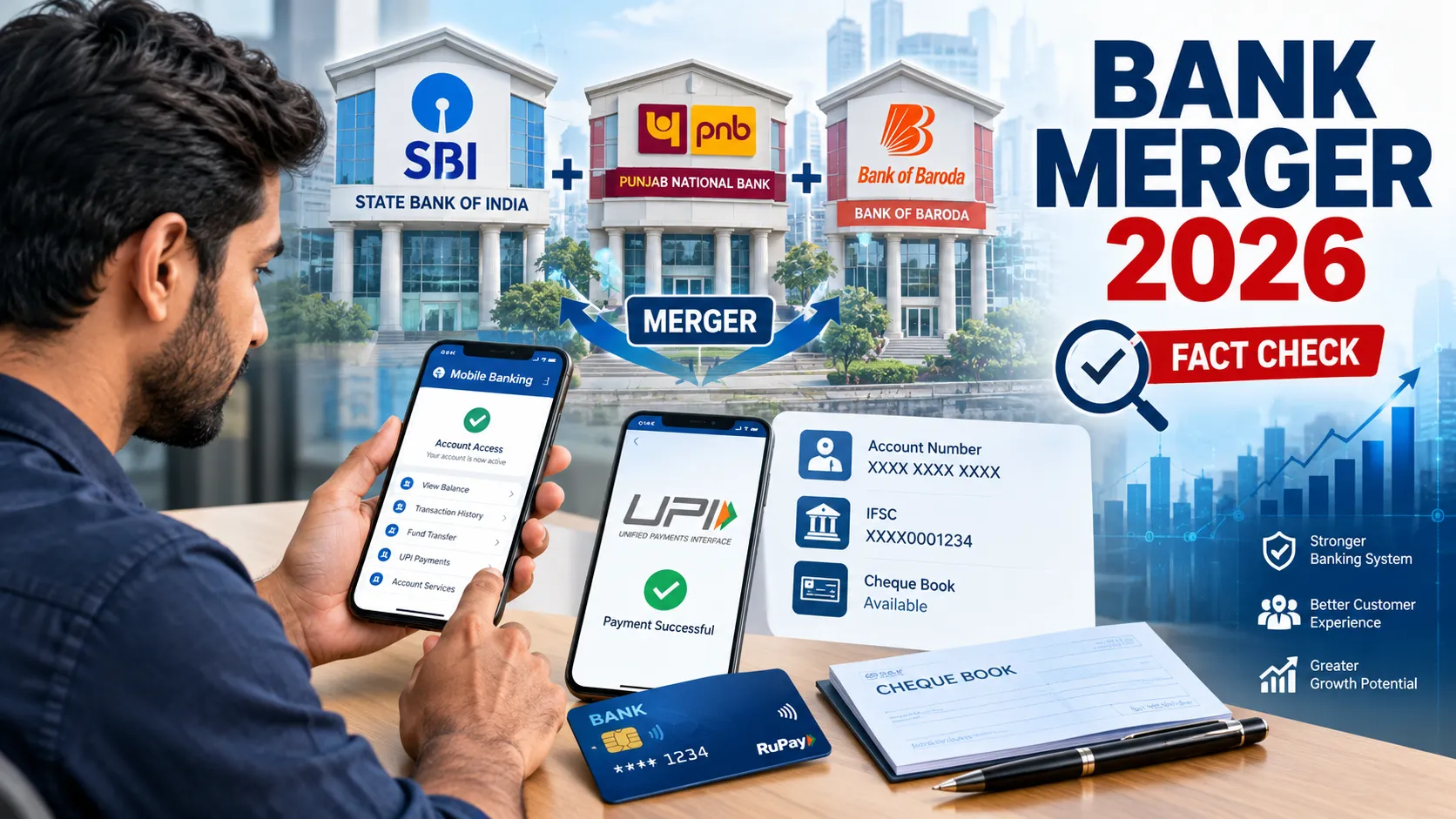 Bank merger 2026 के बाद account ATM IFSC और UPI पर ग्राहकों पर असर