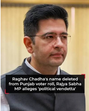 What has AAP said about the Raghav Chadha voter list controversy?