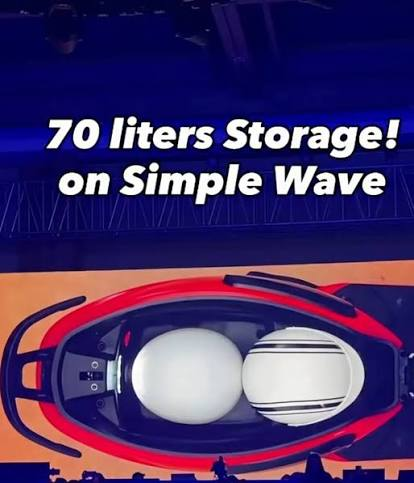 Simple Wave storage space: 70 litres