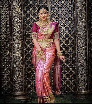The Fuchsia-and-Gold Kanchipuram Silk