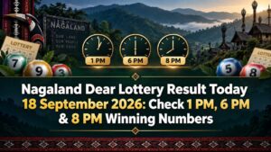Nagaland Dear Lottery Result Today 18 September 2026: Check 1 PM, 6 PM & 8 PM Winning Numbers