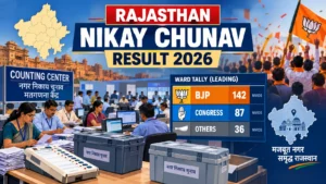 Rajasthan Nikay Chunav Result 2026: BJP Wins 4,179 Wards, Congress at 3,613