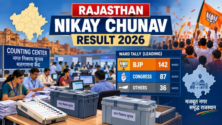 Rajasthan Nikay Chunav Result 2026: BJP Wins 4,179 Wards, Congress at 3,613