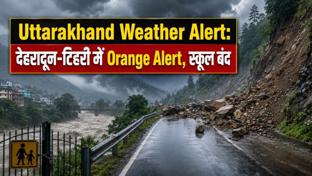 Uttarakhand Weather Alert: देहरादून-टिहरी में Orange Alert, स्कूल बंद
