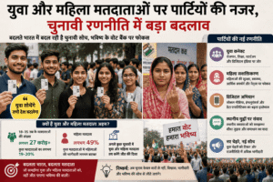 युवा और महिला मतदाताओं पर पार्टियों की नजर, चुनावी रणनीति में बड़ा बदलाव