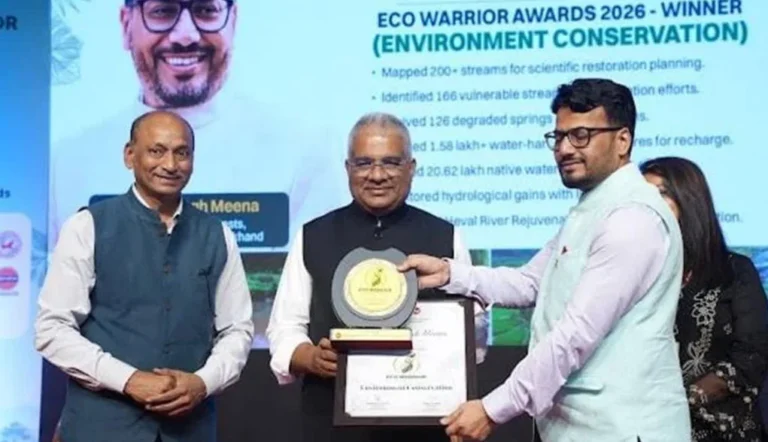 हेवल नदी पुनर्जीवन के लिए उत्तराखंड के  IFS धर्म सिंह मीणा को Eco-Warrior Award 2026 से सम्मानित किया गया